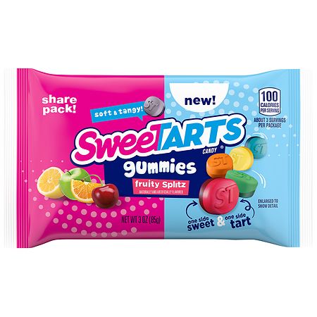 Sweetarts Gummy Fruity Splitz Assorted - 3.0 oz