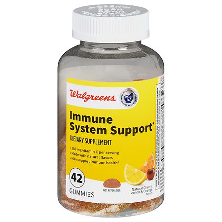 Walgreens Immune System Support Gummies Natural Cherry, Lemon & Orange - 42.0 EA
