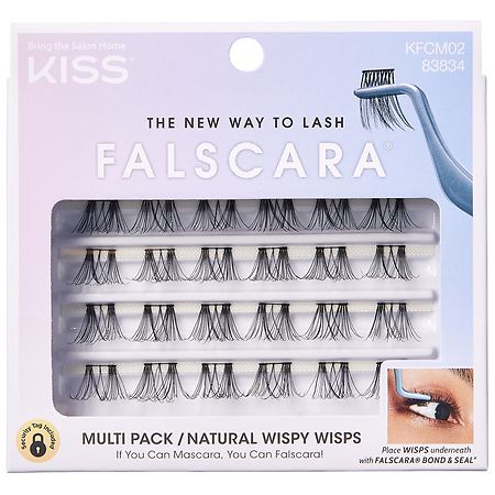 Kiss Falscara DIY Eyelash Extensions Multipack, 'Natural Wispy Wisps' - 24.0 ea