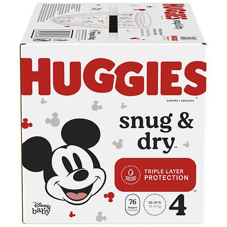 Huggies Snug & Dry Baby Diapers, Size 4 Size 4 - 76.0 ea