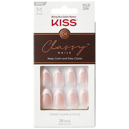Kiss Classy Fake Nails Gel Nail Kit, 'Dashing' - 28.0 ea