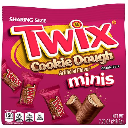 Twix Minis Milk Chocolate Bars Sharing Size Cookie Dough - 7.7 oz