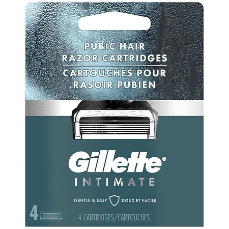 Gillette Intimate Intimate Pubic Hair Razor Cartridges - 4.0 ea