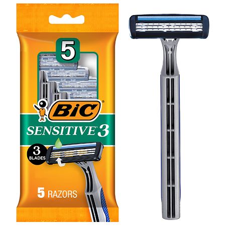 BIC Sensitive 3 Disposable Razors for Men With 3 Blades for Sensitive Skin - 5.0 ea