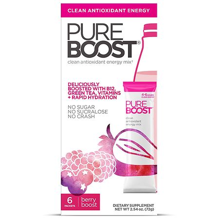 Pureboost Clean Boost Energy Powder Mix Berry Boost - 6.0 ea