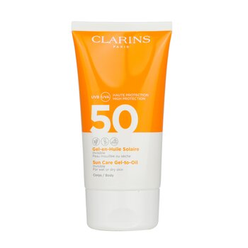 ClarinsInvisible Sun Care Gel-To-Oil For Body SPF 50 - For Wet or Dry Skin 150ml/5.3oz