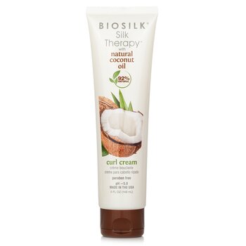 BioSilkSilk Therapy with Coconut Oil Curl Cream 148ml/5oz