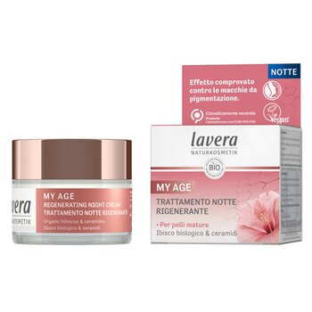 LaveraMy Age Regenerating Night Cream With Organic Hibiscus & Ceramides - For Mature Skin 50ml/1.8oz