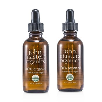 John Masters Organics100% Argan Oil AO Duo Pack 2x59ml/2oz