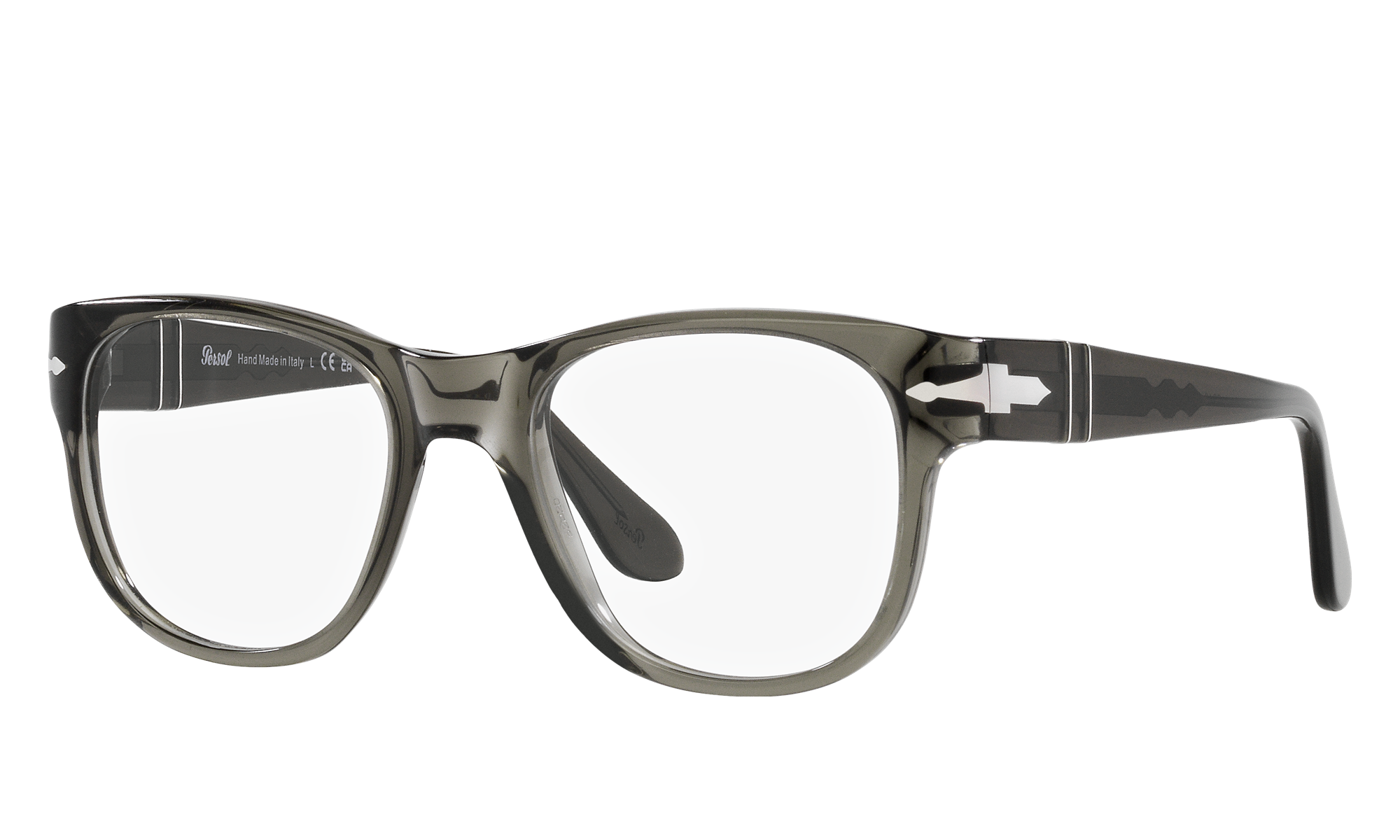 Persol Unisex Po3312v Transparent Taupe Gray Size: Standard