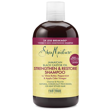 SheaMoisture Strengthen and Restore Shampoo 100% Pure Jamaican Black Castor Oil - 13.0 fl oz