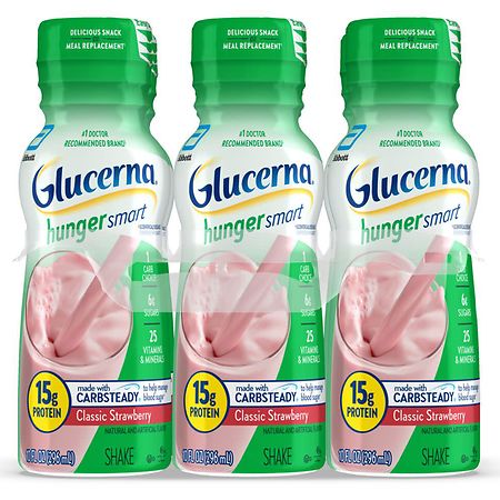 Glucerna Nutritional Shake Classic Strawberry - 10.0 fl oz x 6 pack