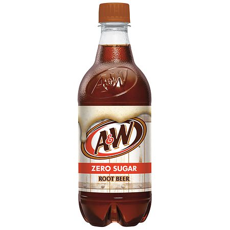 A&W Zero Sugar Root Beer Soda - 20.0 fl oz