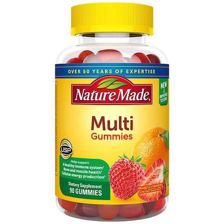 Nature Made Multivitamin Gummies Orange, Cherry & Mixed Berry - 90.0 ea