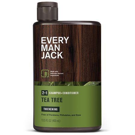 Every Man Jack Thickening Shampoo + Conditioner Tea Tree - 13.5 fl oz