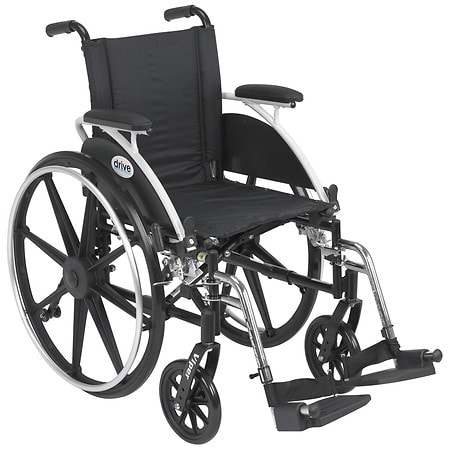 Drive Medical Viper Wheelchair with Flip Back Removable Arms, Desk Arms, Swing away Footrests 14 Seat - 1.0 ea