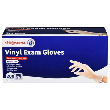 Walgreens Vinyl Exam Gloves One Size Fits Most - 200.0 ea