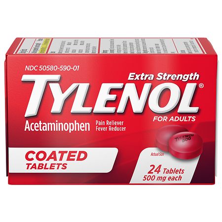 TYLENOL Coated Tablets With Acetaminophen 500mg - 24.0 ea