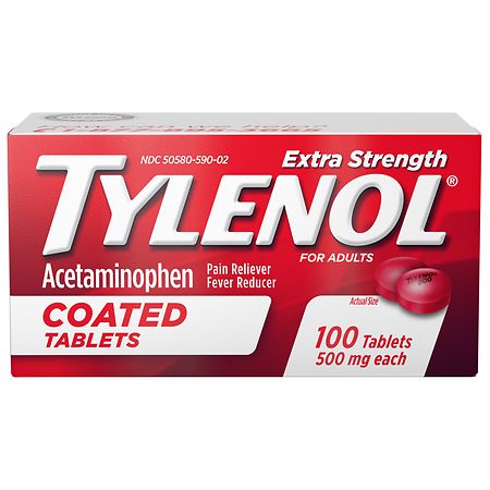 TYLENOL Coated Tablets With Acetaminophen 500 mg - 100.0 ea