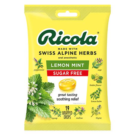 Ricola Herb Throat Drops Sugar Free Lemon Mint - 19.0 ea