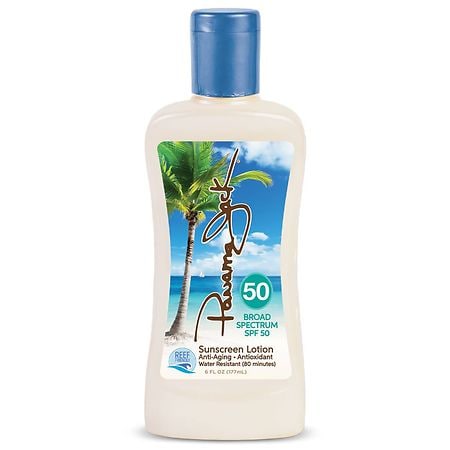 Panama Jack Reef Friendly, Anti-Aging, Antioxidant, Water Resistant Sunscreen Lotion SPF 50 - 6.0 fl oz