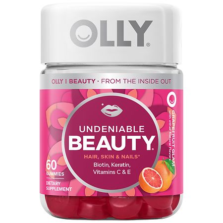 OLLY Undeniable Beauty Multivitamin Gummies for Hair Skin & Nails Grapefruit Glam Grapefruit Glam - 60.0 ea