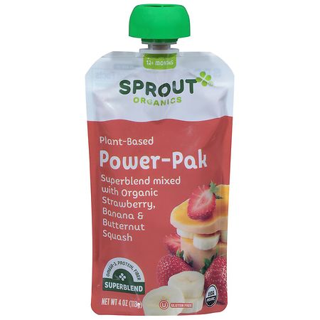 Sprout Stage 4 Superblend Babyfood Puree Strawberry Banana Squash - 4.0 oz