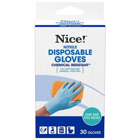 Nice! Disposable Nitrile Glove One Size Fits Most - 80.0 ea