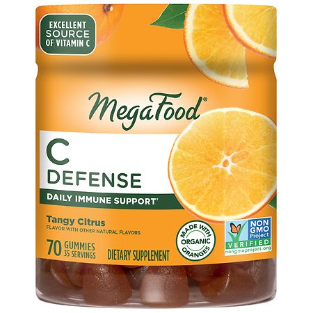 MegaFood C Defense Daily Immune Support Gummies Tangy Citrus - 70.0 ea