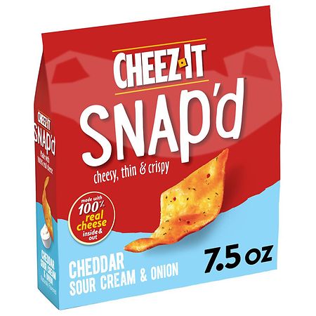 Cheez-It Cheese Cracker Chips Cheddar Sour Cream and Onion - 7.5 oz