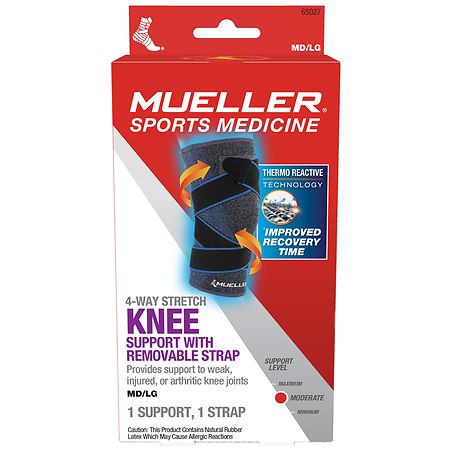 Mueller 4-Way Knee Support with Removable Strap MD/LG - 1.0 ea