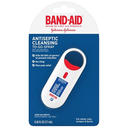 Band Aid Brand First Aid Antiseptic Cleansing To-Go-Spray - 0.26 fl oz