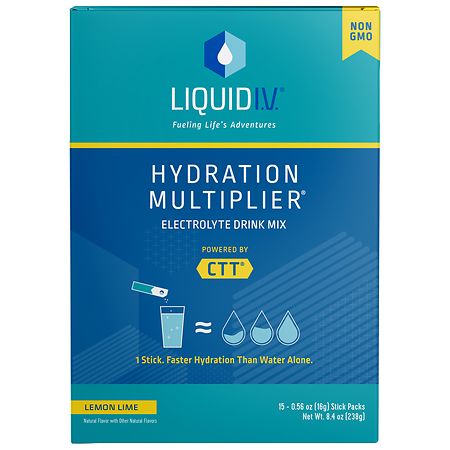 Liquid I.V. Hydration Multiplier Electrolyte Drink Mix Lemon Lime - 0.56 oz x 15 pack