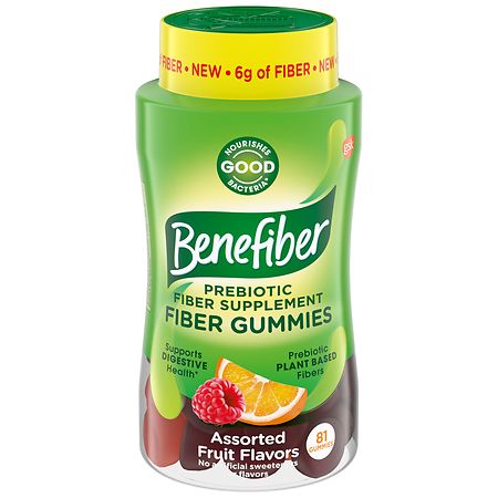 Benefiber Prebiotic Fiber Gummies Assorted Fruit - 81.0 ea