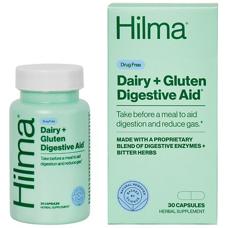 Hilma Dairy + Gluten Digestive Aid Capsules - 30.0 ea