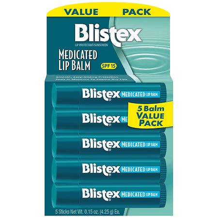 Blistex Medicated Lip Balm - 0.15 oz x 5 pack
