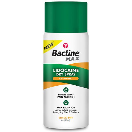 Bactine Max Lidocaine Dry Spray - 4.0 oz