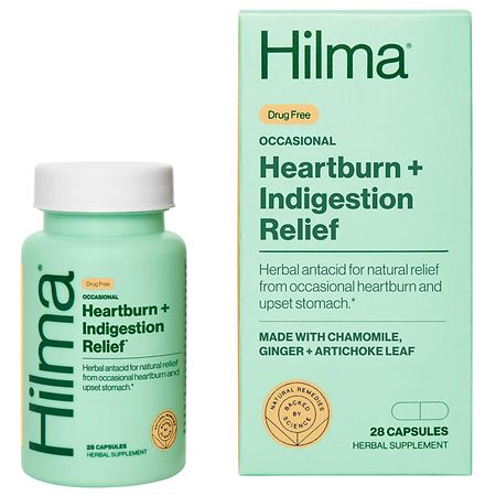Hilma Heartburn+Indigestion Relief Capsules - 28.0 ea