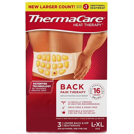 ThermaCare Back Pain Relief Heatwraps - L/XL 3.0 ea