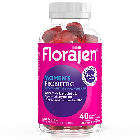 Florajen Women's Probiotic Gummy Urinary Tract Health Digestive and Immune Support - 40.0 ea