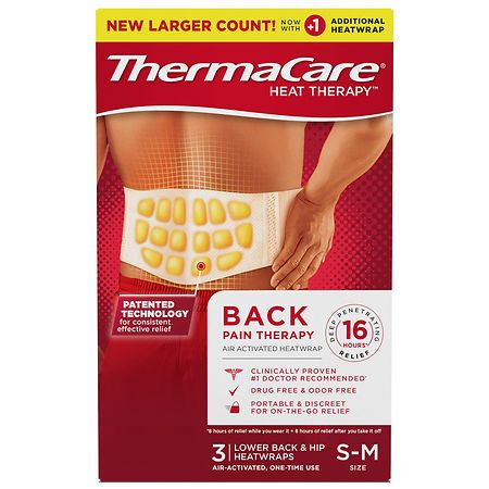 ThermaCare Back Pain Relief Heatwraps - S/M 3.0 ea