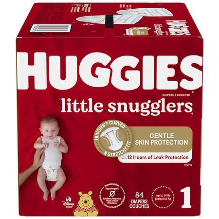 Huggies Little Snugglers Baby Diapers Size 1 (84 Ct) - 84.0 ea