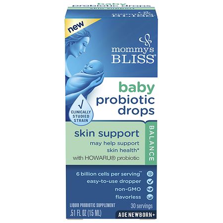 Mommy's Bliss Baby Skin Support Probiotic Drops - 0.51 fl oz