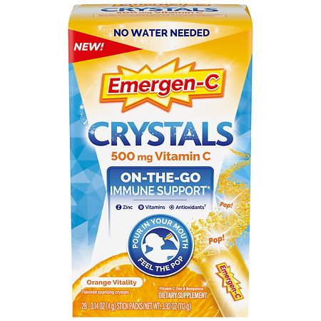 Emergen-C Immune Support Supplement Crystals Orange - 0.14 oz x 28 pack