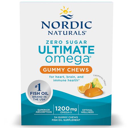 Nordic Naturals Ultimate Omega Gummy Chews Tropical Fruit - 54.0 EA