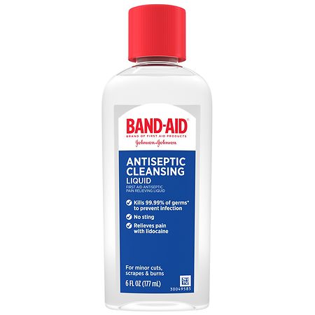 Band Aid Brand Pain Relieving Antiseptic Cleansing Liquid - 6.0 fl oz