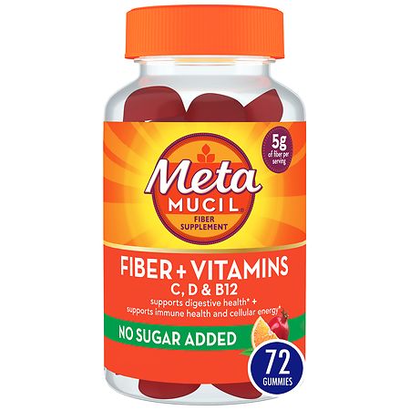 Metamucil Fiber Plus Vitamins C, D & B12 Gummies Citrus Berry - 72.0 ea