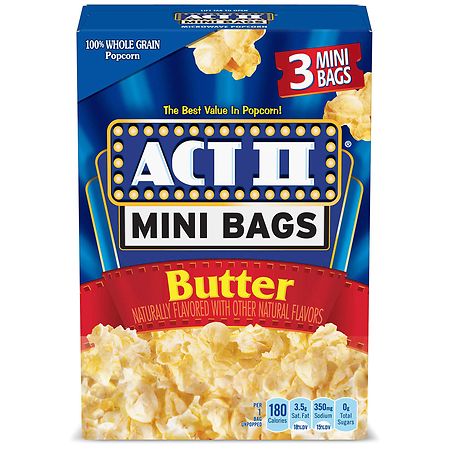 Act II Popcorn Mini Bags Butter - 1.58 oz x 3 pack