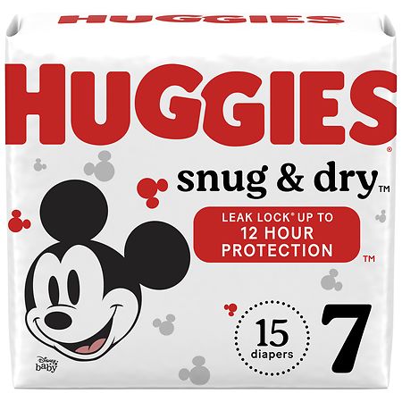 Huggies Snug & Dry Baby Diapers - Size 7 15.0 ea