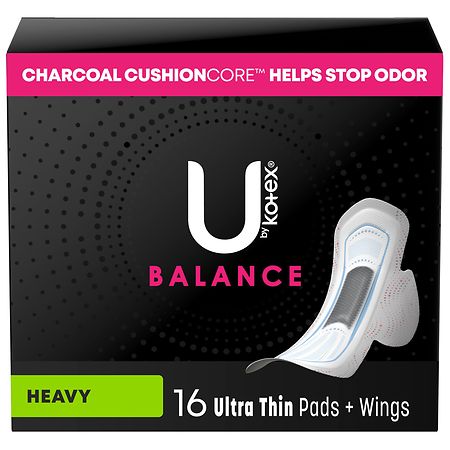 U by Kotex Ultra Thin Pads with Wings, Heavy Absorbency - 32.0 ea